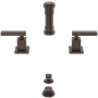 Newport Brass Secant Double Handle Widespread Bidet Faucet with Vacuum Breaker and Metal Lever Handles English Bronze