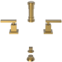 Newport Brass Secant Double Handle Widespread Bidet Faucet with Vacuum Breaker and Metal Lever Handles Satin Bronze (PVD)