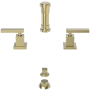 Newport Brass Secant Double Handle Widespread Bidet Faucet with Vacuum Breaker and Metal Lever Handles French Gold (PVD)