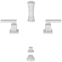 Newport Brass Secant Double Handle Widespread Bidet Faucet with Vacuum Breaker and Metal Lever Handles Matte White