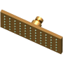 Newport Brass Tub and Shower 1.8 GPM Single Function Rain Shower Head Polished Gold (PVD)
