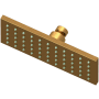 Newport Brass Tub and Shower 1.8 GPM Single Function Rain Shower Head Satin Gold (PVD)