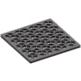 Newport Brass Decorative Drains 4" Square Shower Drain Grid Midnight Chrome