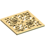 Newport Brass Decorative Drains 4" Square Shower Drain Grid Forever Brass (PVD)