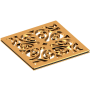 Newport Brass Decorative Drains 4" Square Shower Drain Grid Aged Brass
