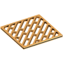 Newport Brass 4-1/16" Grid Shower Drain Cover Only Aged Brass