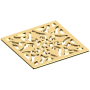 Newport Brass Decorative Drains 6" Square Shower Drain Grid Forever Brass (PVD)