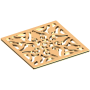 Newport Brass Decorative Drains 6" Square Shower Drain Grid Polished Brass Uncoated (Living)
