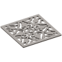 Newport Brass Decorative Drains 6" Square Shower Drain Grid Polished Nickel