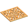 Newport Brass Decorative Drains 6" Square Shower Drain Grid Satin Gold (PVD)