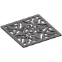 Newport Brass Decorative Drains 6" Square Shower Drain Grid Midnight Chrome