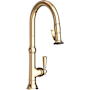 Newport Brass Jacobean 1.8 GPM Single Hole Pull Down Kitchen Faucet French Gold (PVD)