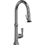 Newport Brass Jacobean 1.8 GPM Single Hole Pull Down Kitchen Faucet Midnight Chrome