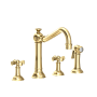 Newport Brass Jacobean 1.8 GPM Widespread Kitchen Faucet Forever Brass (PVD)