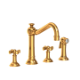 Newport Brass Jacobean 1.8 GPM Widespread Kitchen Faucet Aged Brass