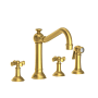 Newport Brass Jacobean 1.8 GPM Widespread Kitchen Faucet Satin Brass (PVD)