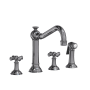 Newport Brass Jacobean 1.8 GPM Widespread Kitchen Faucet Midnight Chrome