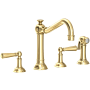 Newport Brass Jacobean 1.8 GPM Widespread Kitchen Faucet - Includes Side Spray Forever Brass - PVD