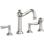 Newport Brass Jacobean 1.8 GPM Widespread Kitchen Faucet - Includes Side Spray Polished Nickel