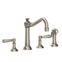 Newport Brass Jacobean 1.8 GPM Widespread Kitchen Faucet - Includes Side Spray Antique Nickel