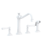 Newport Brass Jacobean 1.8 GPM Widespread Kitchen Faucet - Includes Side Spray Matte White