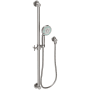 Newport Brass Multi-Function Hand Shower Package with Slide Bar, Hose, and Wall Supply Stainless Steel (PVD)