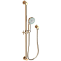 Newport Brass Multi-Function Hand Shower Package with Slide Bar, Hose, and Wall Supply French Gold (PVD)