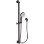 Newport Brass Multi-Function Hand Shower Package with Slide Bar, Hose, and Wall Supply Venetian Bronze