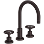 Newport Brass Slater 1.2 GPM Widespread Bathroom Faucet with Pop-Up Drain Assembly and Wheel Handles Venetian Bronze
