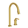 Newport Brass Taft 1.8 GPM Widespread Pull Down Kitchen Faucet Satin Brass (PVD)