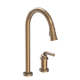 Newport Brass Taft 1.8 GPM Widespread Pull Down Kitchen Faucet Antique Brass