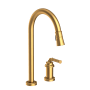 Newport Brass Taft 1.8 GPM Widespread Pull Down Kitchen Faucet Satin Bronze (PVD)