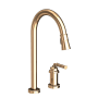 Newport Brass Taft 1.8 GPM Widespread Pull Down Kitchen Faucet French Gold (PVD)