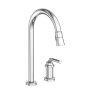 Newport Brass Taft 1.8 GPM Widespread Pull Down Kitchen Faucet Polished Chrome