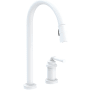 Newport Brass Taft 1.8 GPM Widespread Pull Down Kitchen Faucet Matte White