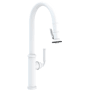 Newport Brass Taft 1.8 GPM Single Hole Pull Down Kitchen Faucet Matte White