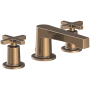 Newport Brass Dorrance 1.2 GPM Widespread Bathroom Faucet with Pop-Up Drain Assembly with Cross Handles Antique Brass