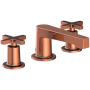 Newport Brass Dorrance 1.2 GPM Widespread Bathroom Faucet with Pop-Up Drain Assembly with Cross Handles Antique Copper