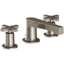 Newport Brass Dorrance 1.2 GPM Widespread Bathroom Faucet with Pop-Up Drain Assembly with Cross Handles Antique Nickel