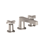 Newport Brass Dorrance 1.2 GPM Widespread Bathroom Faucet with Pop-Up Drain Assembly with Cross Handles Satin Nickel (PVD)
