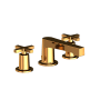 Newport Brass Dorrance 1.2 GPM Widespread Bathroom Faucet with Pop-Up Drain Assembly with Cross Handles Polished Gold (PVD)