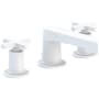 Newport Brass Dorrance 1.2 GPM Widespread Bathroom Faucet with Pop-Up Drain Assembly with Cross Handles Matte White