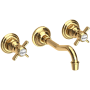 Newport Brass Fairfield 1.2 GPM Wall Mounted Widespread Bathroom Faucet Polished Brass Uncoated (Living)