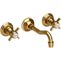 Newport Brass Fairfield 1.2 GPM Wall Mounted Widespread Bathroom Faucet Polished Gold (PVD)