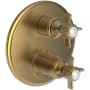 Newport Brass Fairfield Three Function Thermostatic Valve Trim Only with Dual Cross Handles, Integrated Diverter, and Volume Control - Less Rough In Satin Bronze (PVD)
