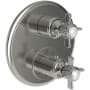 Newport Brass Fairfield Three Function Thermostatic Valve Trim Only with Dual Cross Handles, Integrated Diverter, and Volume Control - Less Rough In Polished Nickel
