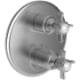Newport Brass Fairfield Three Function Thermostatic Valve Trim Only with Dual Cross Handles, Integrated Diverter, and Volume Control - Less Rough In Stainless Steel (PVD)