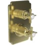 Newport Brass Fairfield Thermostatic Valve Trim Only with 2 Cross Handles - Less Rough In Forever Brass (PVD)