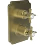 Newport Brass Fairfield Thermostatic Valve Trim Only with 2 Cross Handles - Less Rough In Satin Brass (PVD)