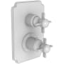 Newport Brass Fairfield Thermostatic Valve Trim Only with 2 Cross Handles - Less Rough In Matte White